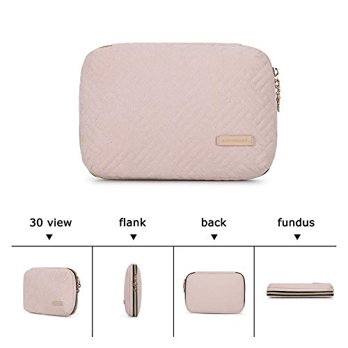 BAGSMART Mini Electronics Organizer Bag - Pink