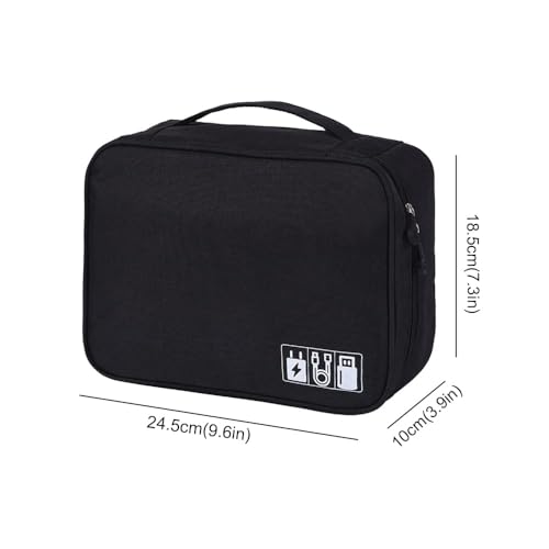 Universal Travel Gadget Bag for Electronics Accessories (Black)