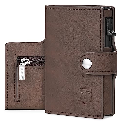 Tomylv RFID Blocking Leather Wallet with Pop Up Card Holder