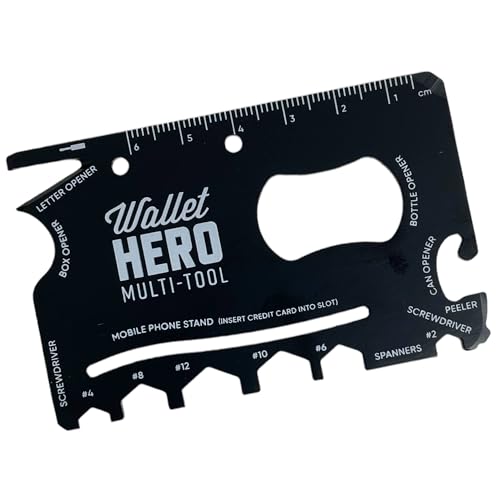 Black Handy Credit Card Size Pocket Multi-Tool