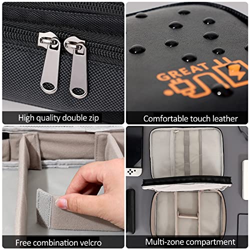 xocome 3-Layer Travel Gadget Bag - Black