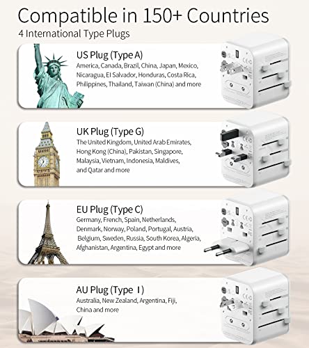 Universal Travel Plug Adapter with USB Ports