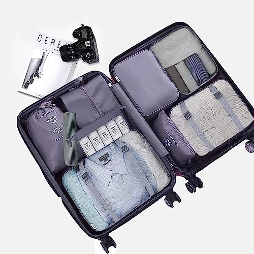ZDKGER Travel Packing Cubes, 9pcs Waterproof Organizers