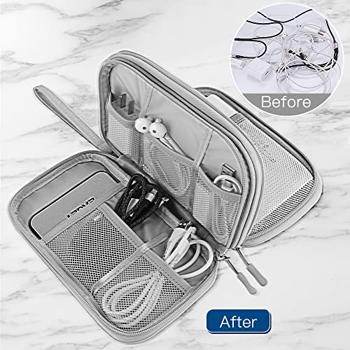 Portable Travel Cable Organizer Bag - Grey