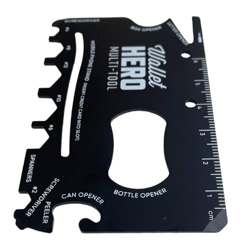 Black Handy Credit Card Size Pocket Multi-Tool