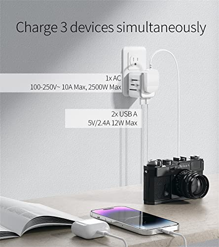 Universal Travel Plug Adapter with USB Ports