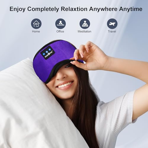 Bluetooth Sleep Headphones Eye Mask - 14 Hrs Playtime