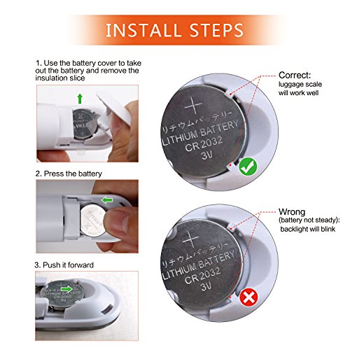 Portable Digital Luggage Scale with Backlit, 110 lbs Capacity