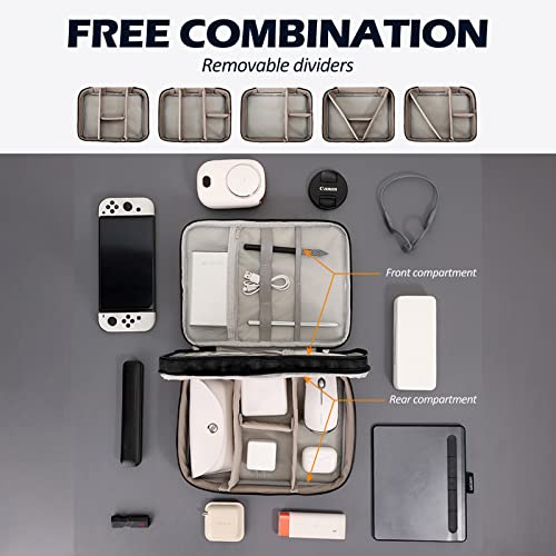 xocome 3-Layer Travel Gadget Bag - Black