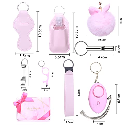 9PC Personal Safety Keychain Set for Women and Kids
