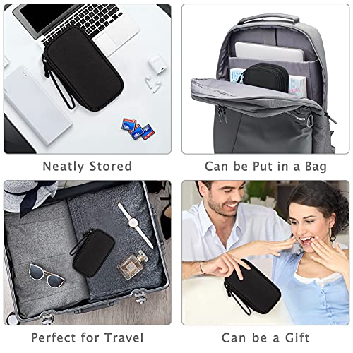 Double-Layer Cable Organiser Bag for Gadgets (Black)