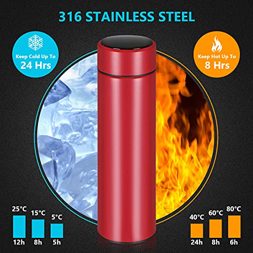 Flintronic Smart Water Bottle, LED Temperature Display