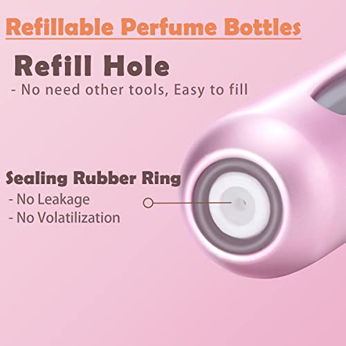 Pack of 4 Portable Refillable Mini Spray Bottles