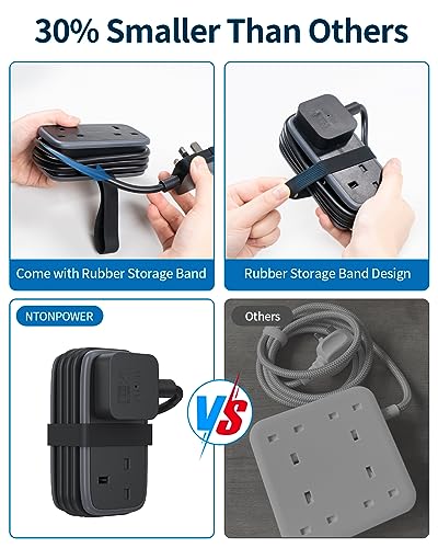 NTONPOWER Compact USB Extension Lead For Travel & Home