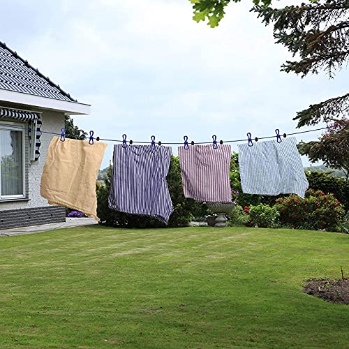 Adjustable Portable Travel Clothesline with 12pcs Clips