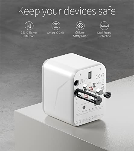 Universal Travel Plug Adapter with USB Ports