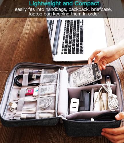 Universal Travel Gadget Bag for Electronics Accessories (Black)