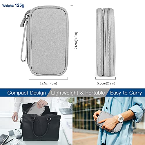Portable Travel Cable Organizer Bag - Grey