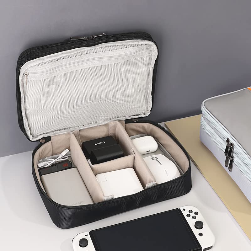 xocome 3-Layer Travel Gadget Bag - Black