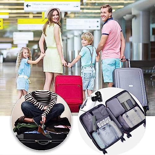 ZDKGER Travel Packing Cubes, 9pcs Waterproof Organizers