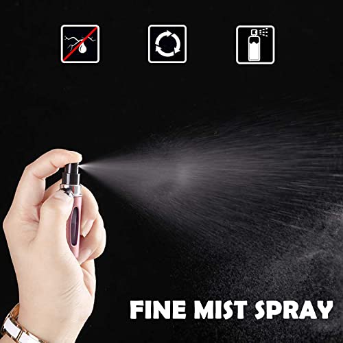 Pack of 4 Portable Refillable Mini Spray Bottles