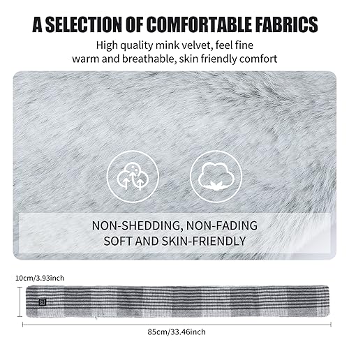 USB Heated Scarf with Adjustable Warmth - Gray