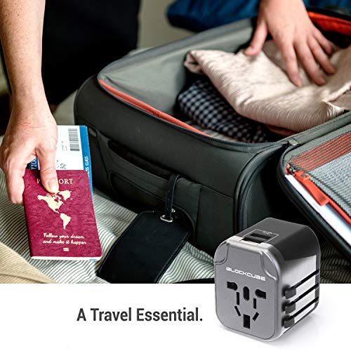 Worldwide Travel Plug Adapter with USB Charging Ports