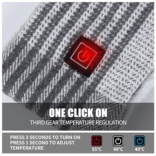 USB Heated Scarf with Adjustable Warmth - Gray