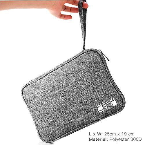 Universal Electronics Accessories Organizer Travel Gadget Bag (Gray)