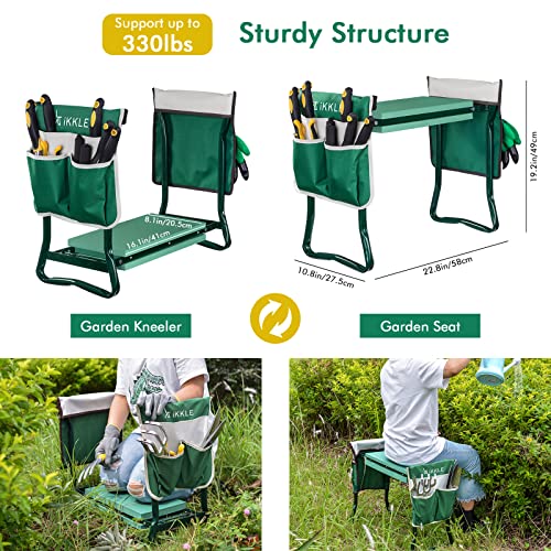 Portable Garden Kneeler Seat with Handles - 330lb/150kg Support