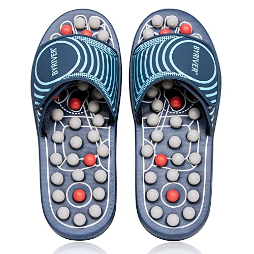 BYRIVER Reflexology Slippers: Acupressure Foot Massager (05S)