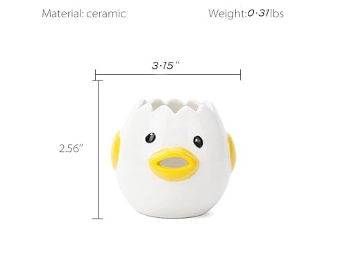 Cute Ceramics Egg Separator: Vomiting Chicken Gadget