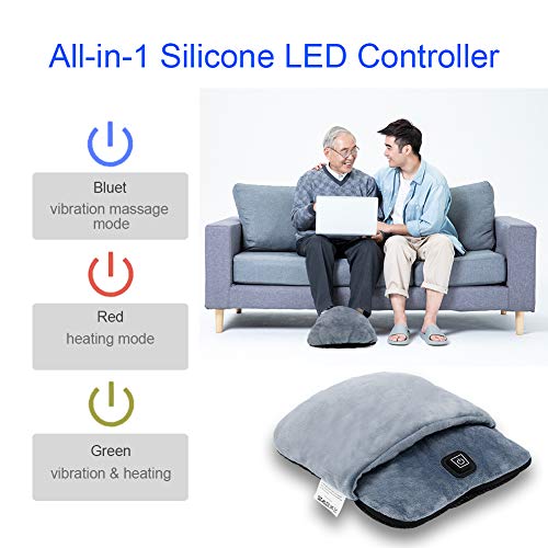 Heated Foot Warmers with Vibration Massage - Ultra Soft