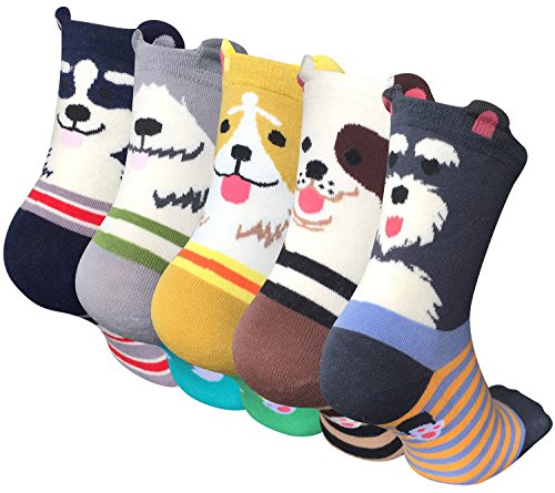 Chalier Cozy Women's Animal Socks - 5 Pairs