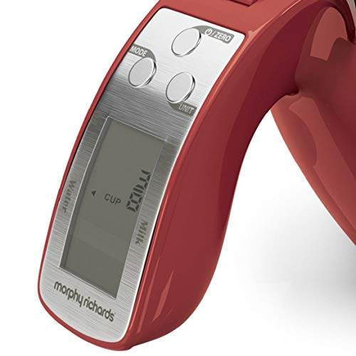 Morphy Richards 46611 3-in-1 Digital Kitchen Scales, Red