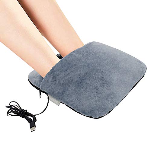 USB Foot Warmers with Massage & Vibration, Soft Fabric
