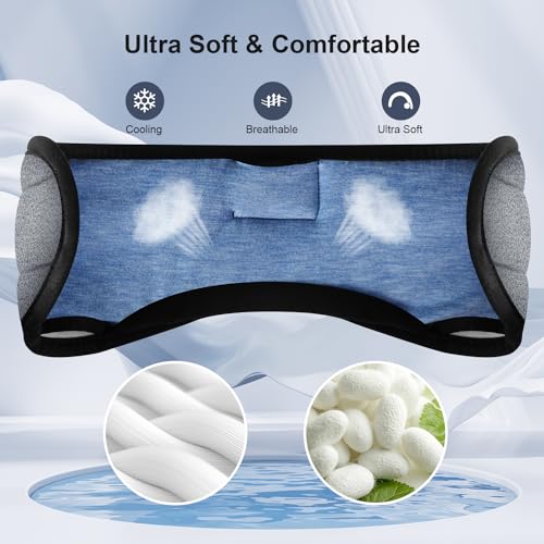 Bluetooth Headphones Eye Mask, Ultra-Soft Sleep Accessory