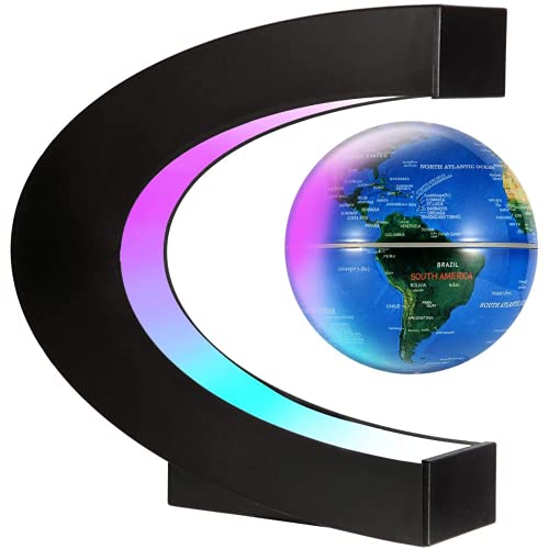 Levitating Globe with LED Lights - C Shape