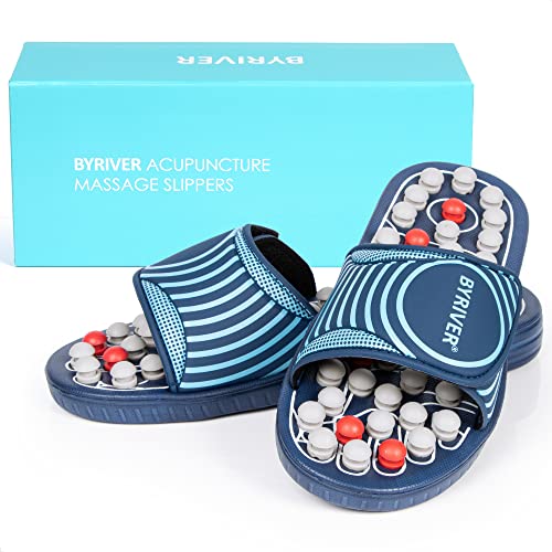 BYRIVER Reflexology Slippers: Acupressure Foot Massager (05S)
