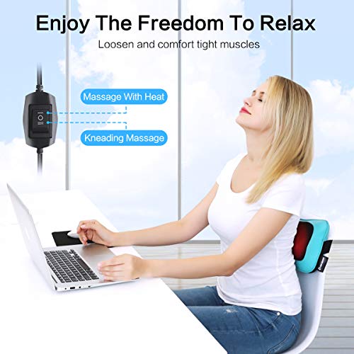 Shiatsu Neck Back Massager Pillow with Heat - Deep Tissue Massage