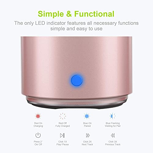 EWA A106 Pro Portable Bluetooth Speaker - Rose Gold
