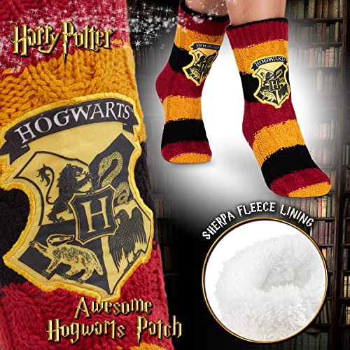 Harry Potter Slipper Socks - Knitted Women's Fluffy (Multi)
