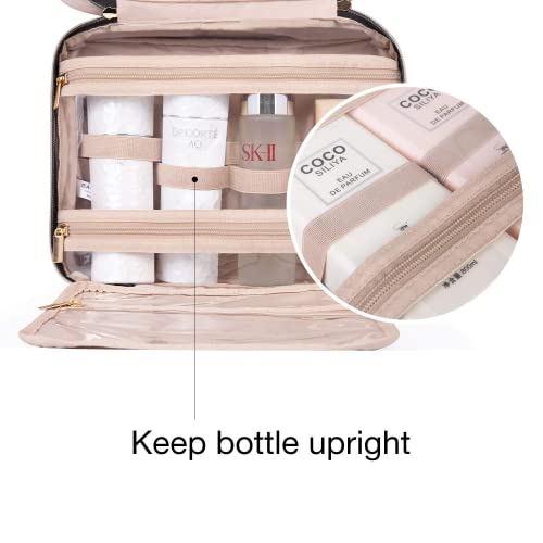 BAGSMART Travel Hanging Toiletry Bag - Pink