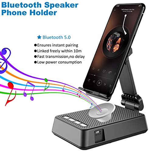 Bluetooth Speaker Desk Phone Stand - Adjustable Holder