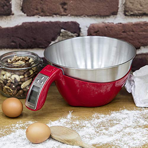 Morphy Richards 46611 3-in-1 Digital Kitchen Scales, Red