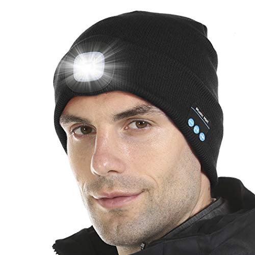Bluetooth Hat Beanie with Headphones, Knitted Music Cap