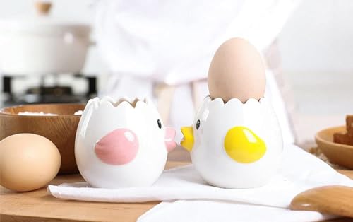 Cute Ceramics Egg Separator: Vomiting Chicken Gadget