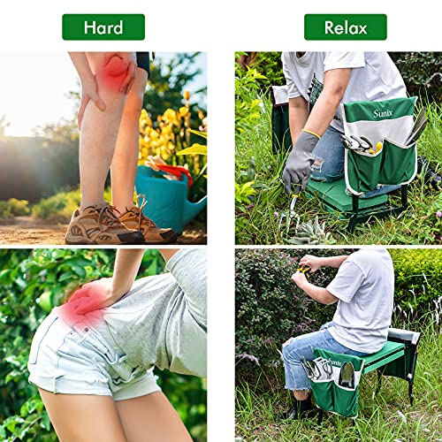 Portable Garden Kneeler Seat with Handles - 330lb/150kg Support