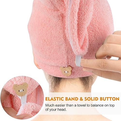 3-Pack Microfiber Hair Towel Wrap - Super Absorbent Turban