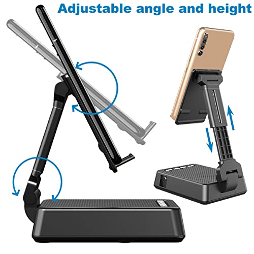 Bluetooth Speaker Desk Phone Stand - Adjustable Holder